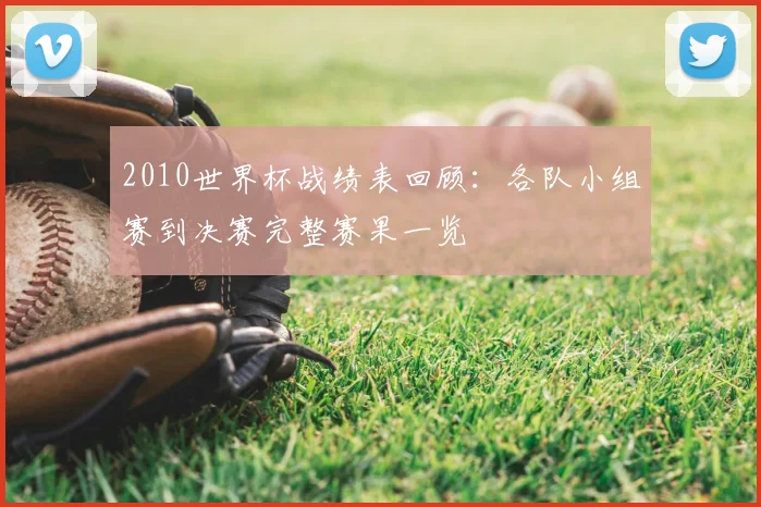 2010世界杯战绩表回顾:各队小组赛到决赛完整赛果一览