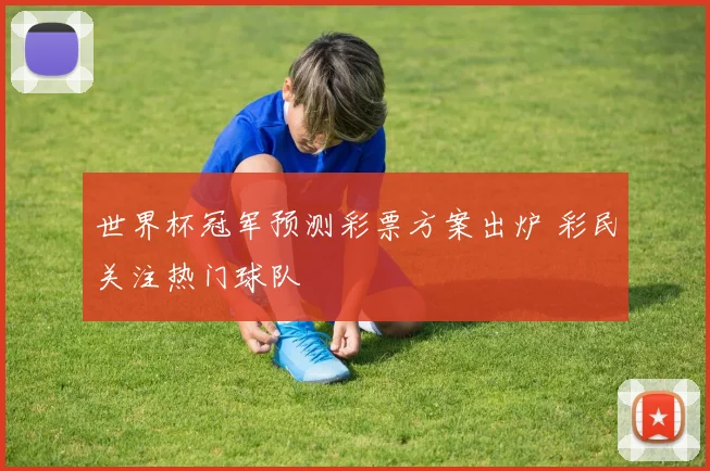 世界杯冠军预测彩票方案出炉 彩民关注热门球队